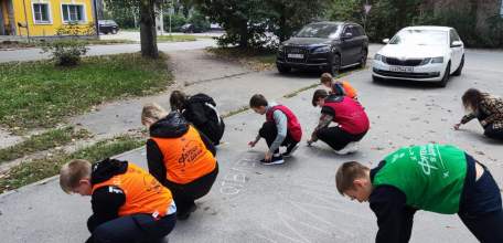 Акция ГИБДД «Граффити дорожной безопасности» в школе №10 г. Ельца