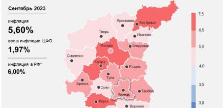 Инфляция в Липецкой области в сентябре 2023 года составила 5,6%