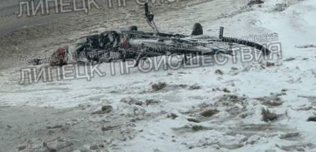 В Липецкой области заметает снегом труп велосипедиста!