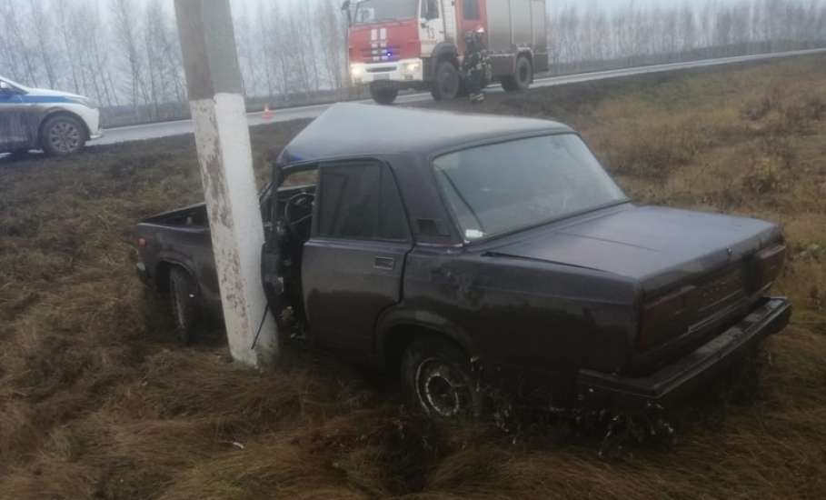В Краснинском районе пострадал водитель съехавшего к кювет «ВАЗа»
