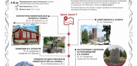 Квест-маршрут Ивана Бунина открыли в Ельце