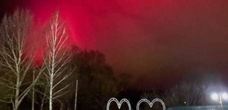 Вот так примерно может выглядеть северное сияние в Липецкой области. Причиной его являются сильные магнитные бури