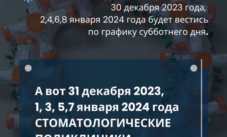 Работа медицинских организаций в праздничные дни в Липецкой области.