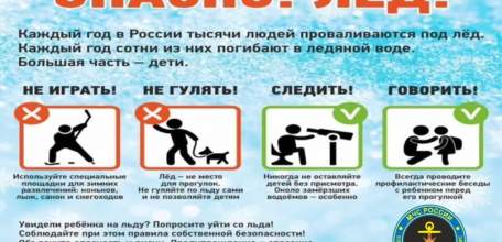 Внимание родителей: тонкий лёд!