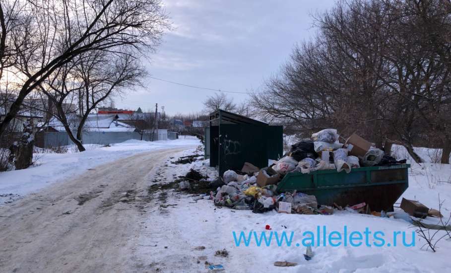 Жители Ельца жалуются на невывезенный мусор в разных районах города!