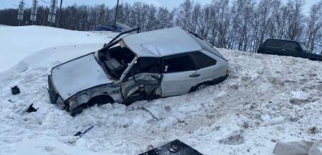 В Становлянском районе в столкновении с иномаркой пострадали водитель и пассажир ВАЗа