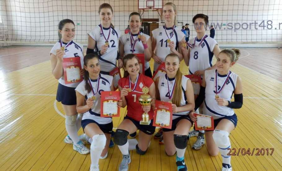 Первое место Чемпионата Липецкой области среди женских команд высшей лиги по волейболу - у города Ельца