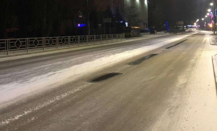 «Автодор» предупредил липецких водителей об опасности на М4 из-за ночного снега