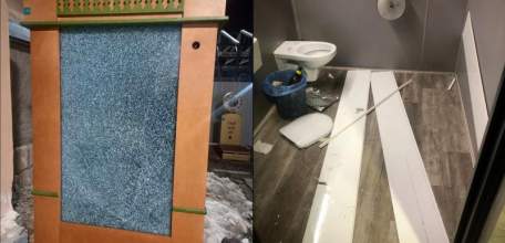 В ЕЛЬЦЕ ВАНДАЛЫ ИСПОРТИЛИ ИНТЕРАКТИВНЫЙ НАВИГАЦИОННЫЙ СТЕНД И ОБЩЕСТВЕННЫЙ ТУАЛЕТ