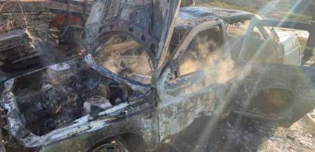 В АРГАМАЧЕ-ПАЛЬНЕ ЕЛЕЦКОГО РАЙОНА СГОРЕЛ АВТОМОБИЛЬ