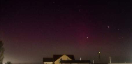 В Липецкой области наблюдали северное сияние