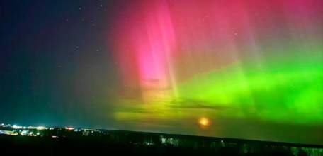 Северное сияние окрасило ночное небо над Липецкой областью