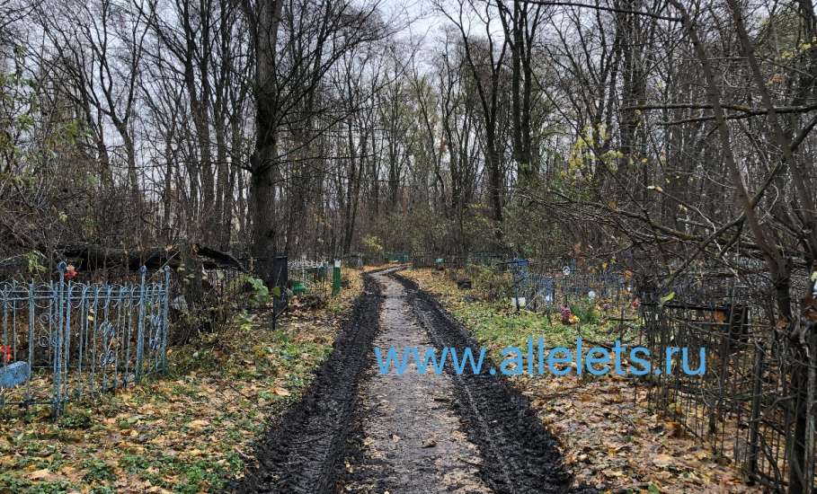 Вот так выглядит в Ельце разбитая дорожка на городском кладбище!