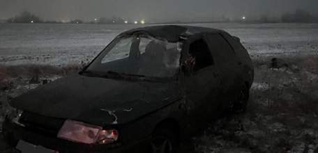 В Елецком районе перевернулся автомобиль в результате ДТП!