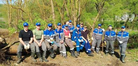 В Елецком районе очищают речку Воргол