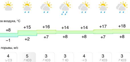 Прогноз погоды в Ельце на следующую неделю. Дожди