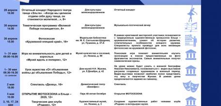 Афиша мероприятий в Ельце на этой неделе