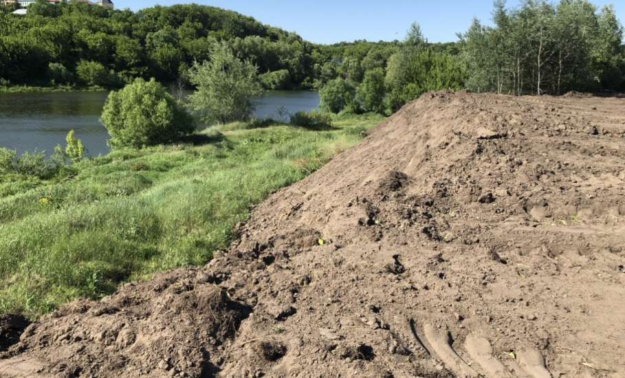 В Ельце не идёт полным ходом благоустройство набережной реки Сосна