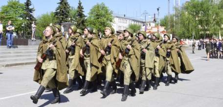Репетиция Парада Победы прошла в Ельце
