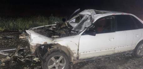 «Ауди» столкнулась с трактором: пострадал водитель