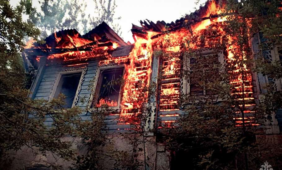 В селе Чернава Измалковского района произошёл пожар!
