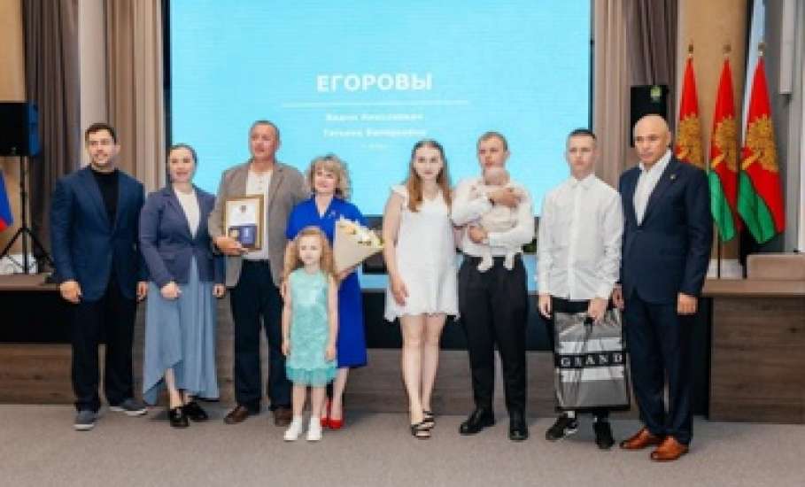 В преддверии Дня семьи, любви и верности в правительстве региона наградили елецкие семьи