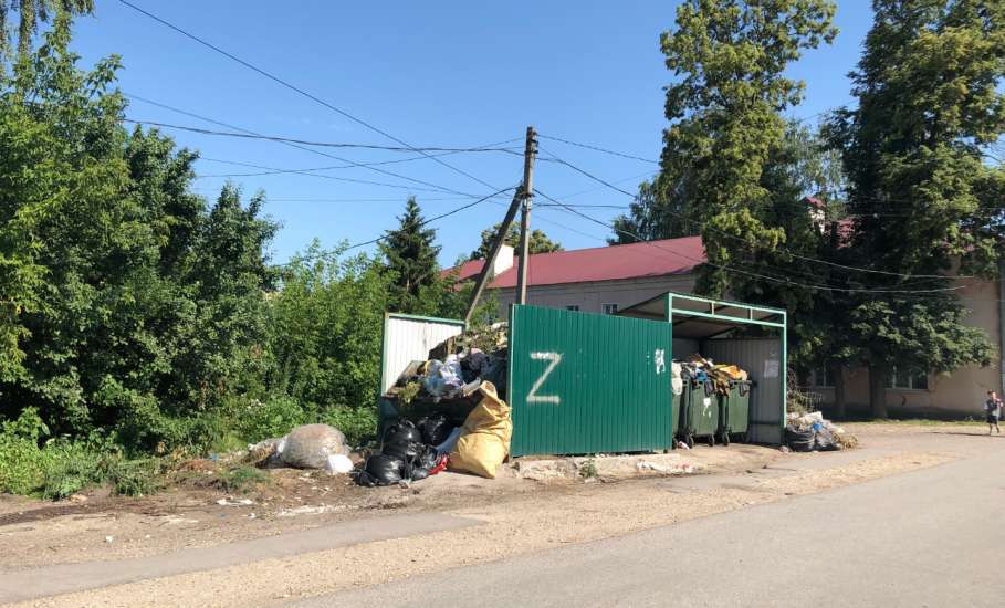 В городе Ельце, Липецкой области, сегодня снова начался мусорный коллапс!!!
