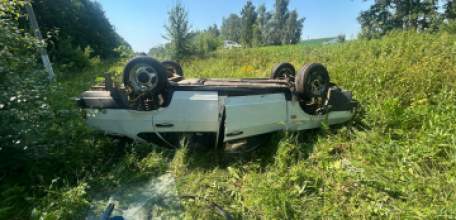 В Измалковском районе перевернулся ВАЗ