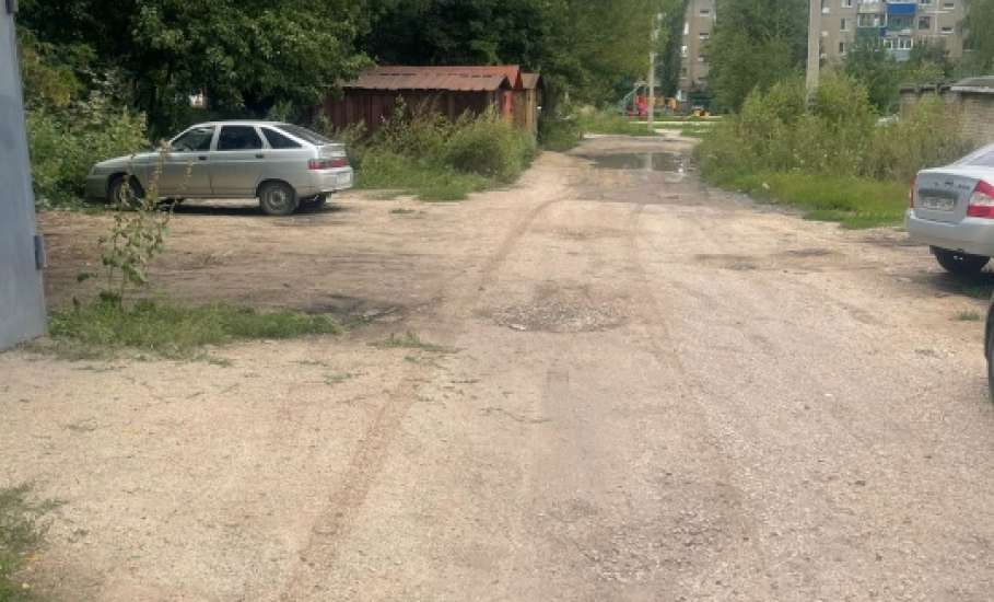 Жители Ельца требуют администрацию сделать дорогу к детскому садику! Вся дорога в ямах!