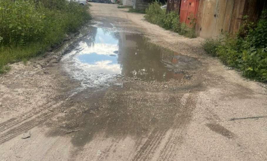 Жители Ельца требуют администрацию сделать дорогу к детскому садику! Вся дорога в ямах!