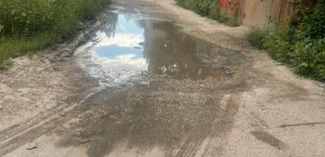 Жители Ельца требуют администрацию сделать дорогу к детскому садику! Вся дорога в ямах!