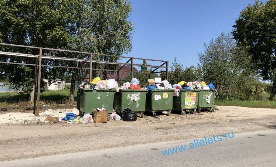 В Ельце сегодня снова стоят переполненные контейнеры с мусором!