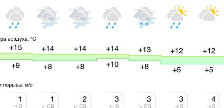 Прогноз погоды в Ельце на следующую неделю