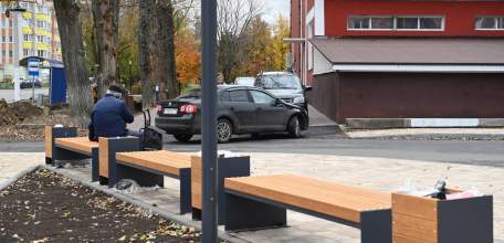 Вячеслав Жабин: «Завершены основные работы по благоустройству территории, прилегающей к ДК Железнодорожников»