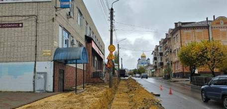 Внимание! Начаты работы по демонтажу старых оснований тротуаров на улице Пушкина (от улицы Карла Маркса до улицы Коммунаров)