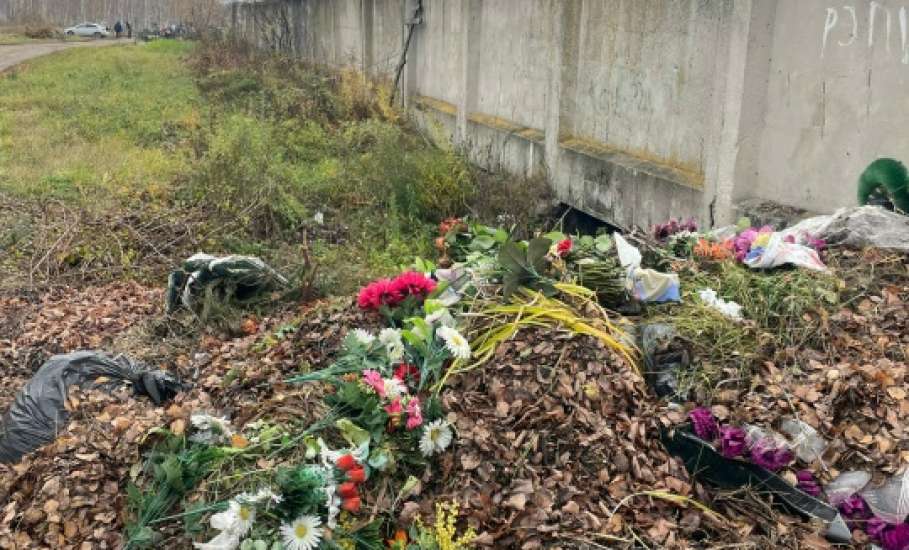 Ольшанское кладбище превратили в помойку по мнению жителя Ельца
