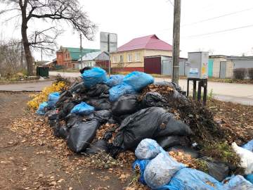 Грандиозная свалка мусора давно образовалась в центре города у учебного заведения!