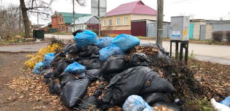 Грандиозная свалка мусора давно образовалась в центре города у учебного заведения!