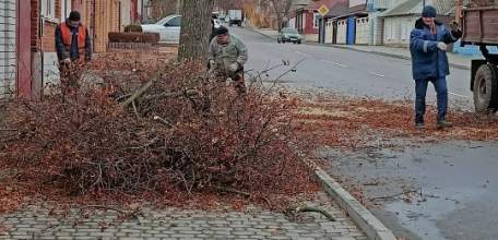 В Ельце убирали мусор на кладбище, пилили деревья и ремонтировали светофор