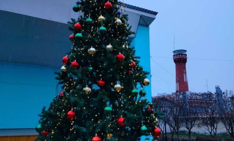 В Горсаду Ельца установили и украсили новогоднюю ёлку!
