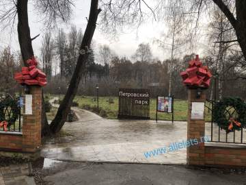 Дождливая осень в Петровском парке Ельца
