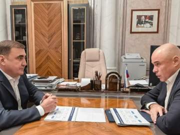 Губернатор Липецкой области Игорь Артамонов в Москве встретился с помощником Президента и секретарём Государственного Совета РФ Алексеем Дюминым