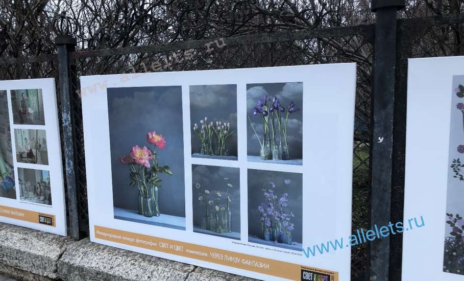 Рекламные и иные баннеры на старинных оградах в Ельце портят вид города и установлены незаконно!