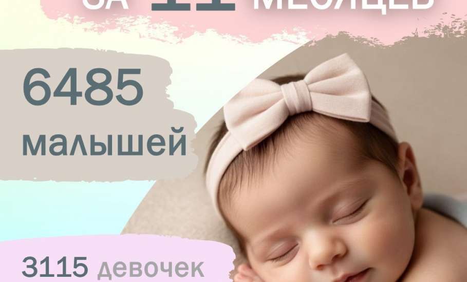 Друзья, делимся с вами радостной статистикой: с января по ноябрь 2025 года в нашем регионе родилось 6 485 маленьких жителей!