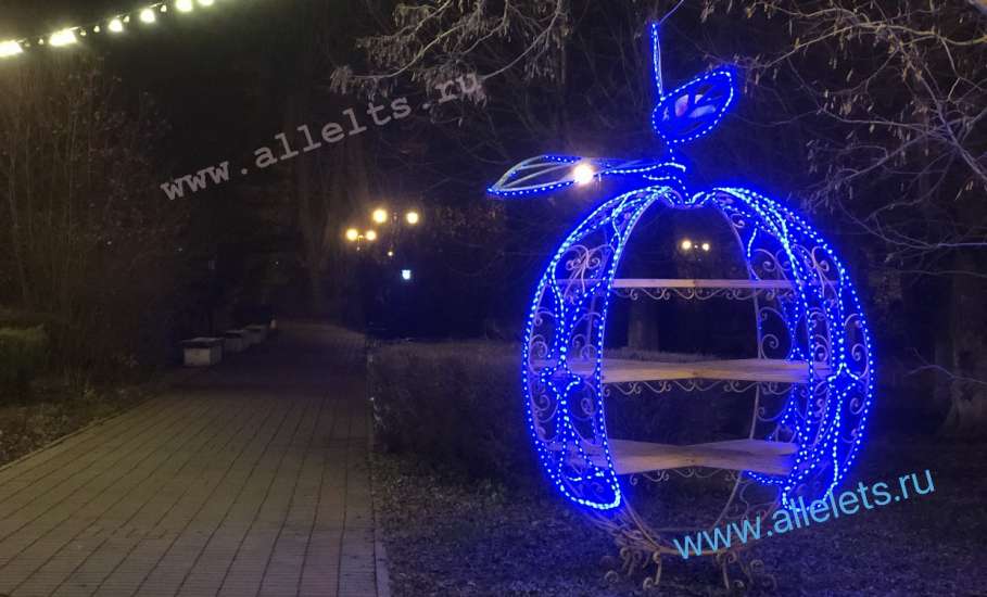 В Горсаду Ельца сегодня зажгли праздничную иллюминацию!