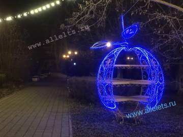 В Горсаду Ельца сегодня зажгли праздничную иллюминацию!