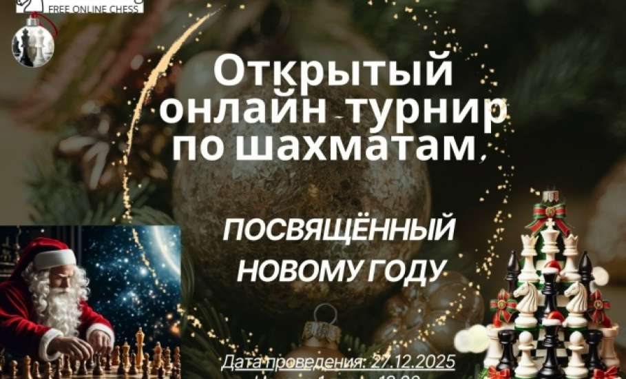 Скоро начнётся открытый онлайн - турнир по шахматам