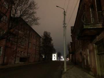 Уличное освещение пока не сделали в самом центре города Ельца