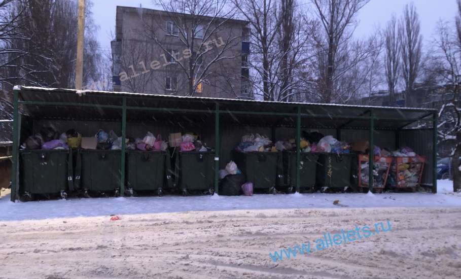 Мусорные контейнеры сегодня уже переполнены в Ельце!