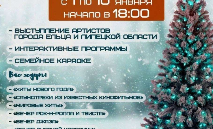 Напоминалочка. Афиша по всем новогодним мероприятиям в городе Ельце!